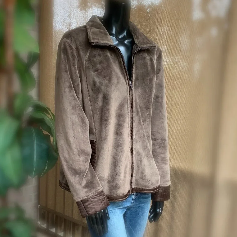 Pendleton Velour Satin Trim Jacket Sz L - Picture 2 of 16